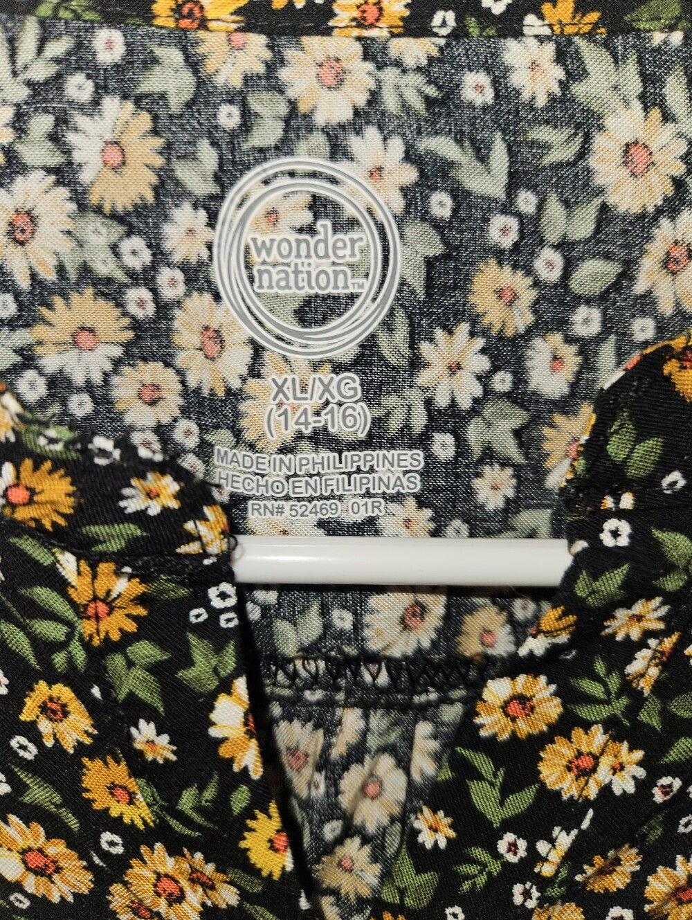 Wonder Nation Girls Floral Print Jumpsuit Size 14-16 - Picture 3 of 11